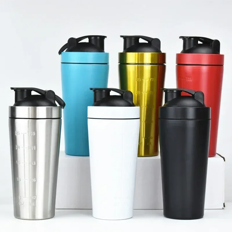 Fitness Nutrition Protein - Gourde shaker en acier inoxydable portable