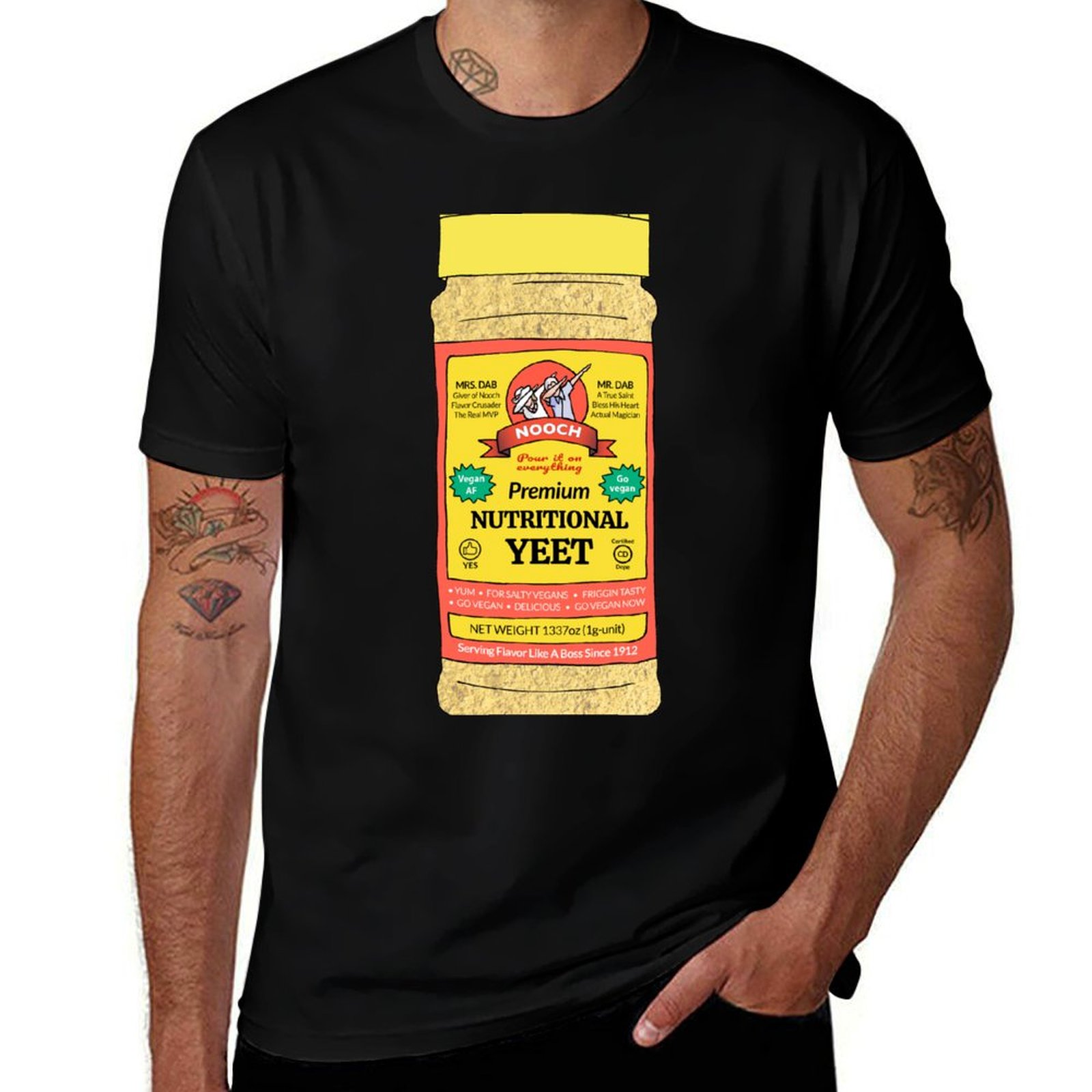 T Nutrition Fitness - T-shirt Nutritionnel Yeet, haut de sport