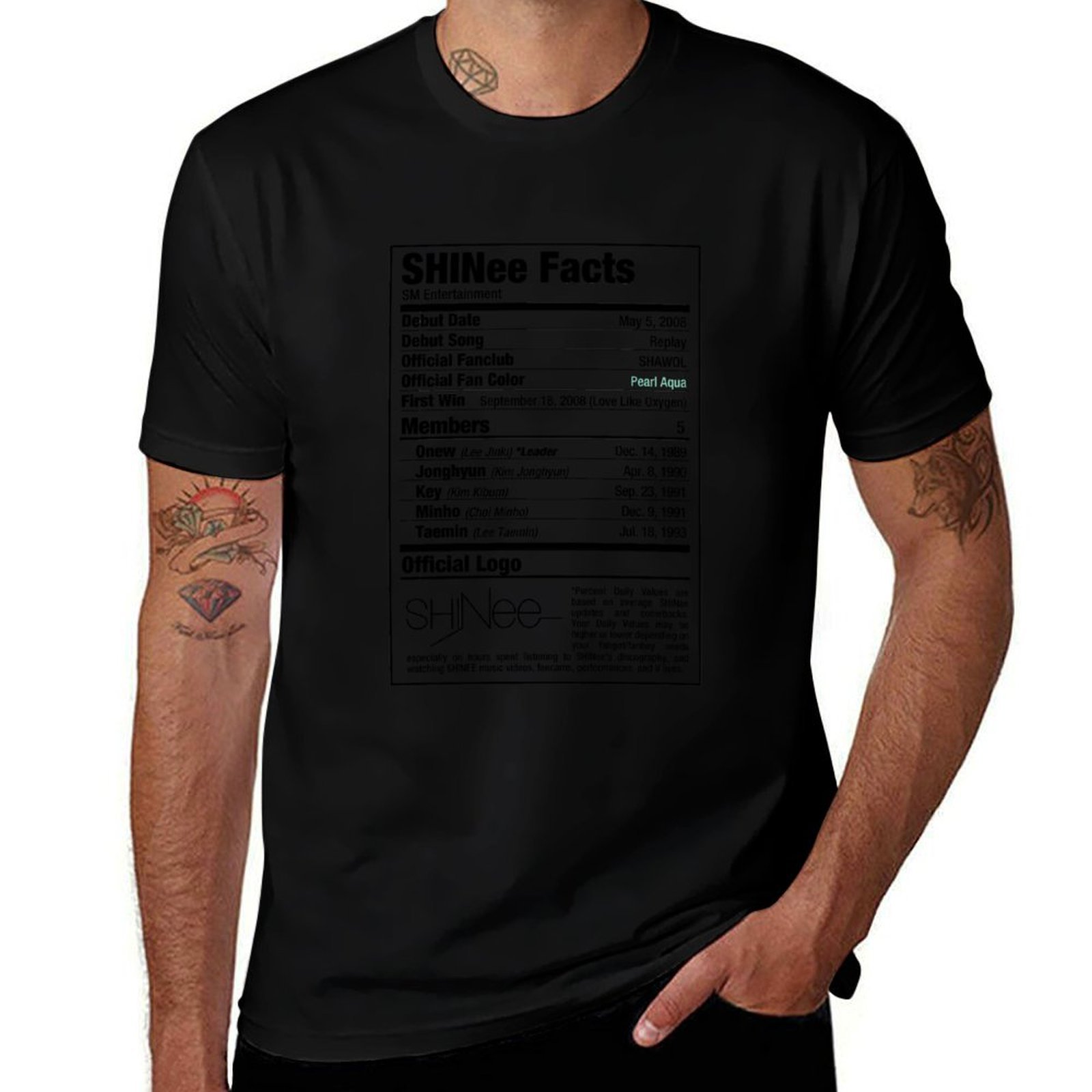 T-shirt SHINee Kpop Nutritiona - T Nutrition Fitness avis et prix