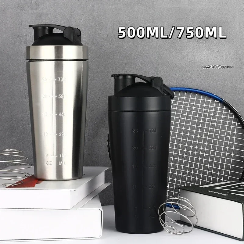 Gourde shaker en acier inoxyda - Fitness Nutrition Protein avis et prix