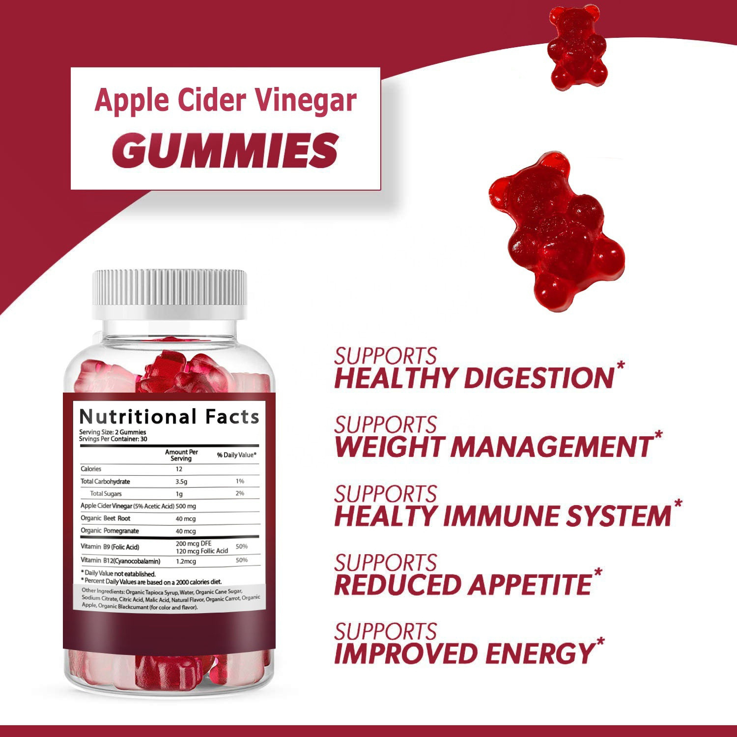 Les gommes au vinaigre de cidr - Apple Cider Vinegar Pill avis et prix